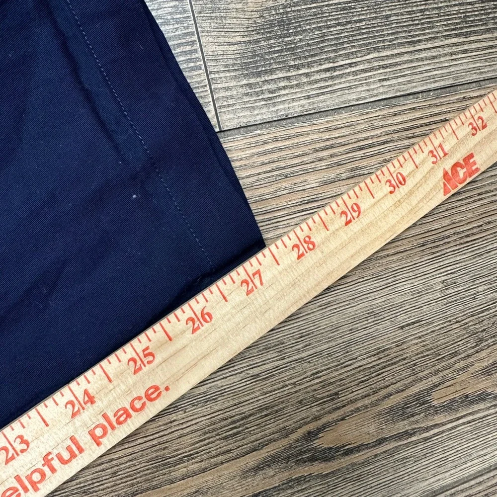 Fabletics High Side Chino Pants Mens 33x27.5 (tag 33x30) Navy Blue Slim Straight